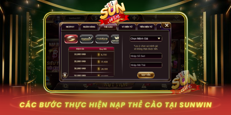 Cac Buoc Thuc Hien Nap The Cao Tai Sunwin