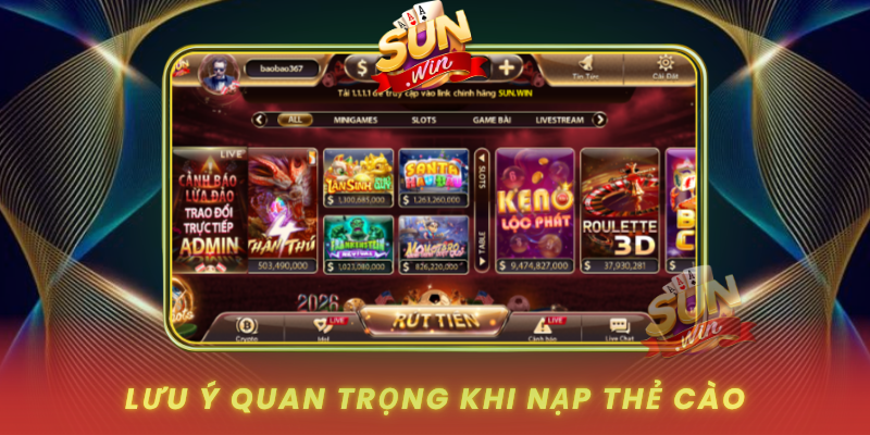 Luu Y Quan Trong Khi Nap The Cao